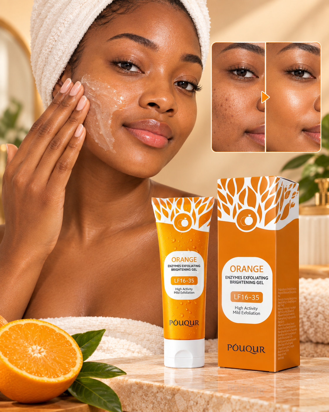 Orange Glow™ – Gel Exfoliant pour une Peau Lisse & Éclatante