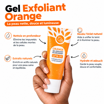 Orange Glow™ – Gel Exfoliant pour une Peau Lisse & Éclatante